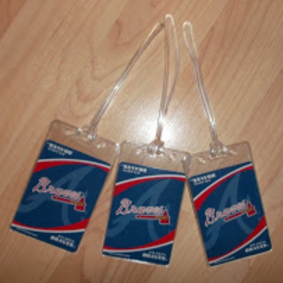 ⚾️ Atlanta Braves Baseball Team Luggage Tags Set (3) - Picture 1 of 4